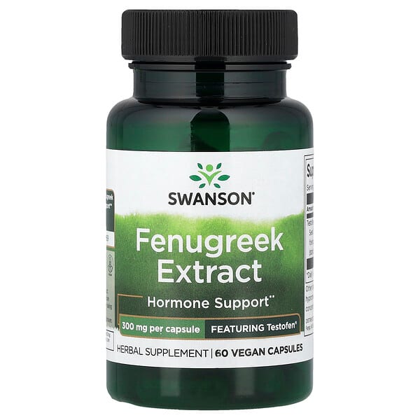 Swanson Vitamins, Extracto de fenogreco, 300 mg, 60 cápsulas veganas