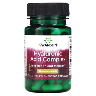 Swanson, Complejo de ácido hialurónico, 33 mg, 60 cápsulas