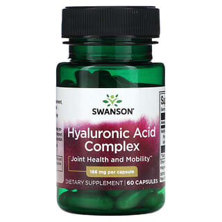 Swanson, Complexe d'acide hyaluronique, 166 mg, 60 capsules