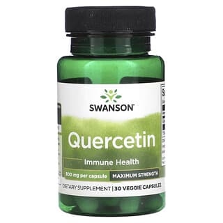 Swanson, Quercetina, Concentración máxima, 800 mg, 30 cápsulas vegetales