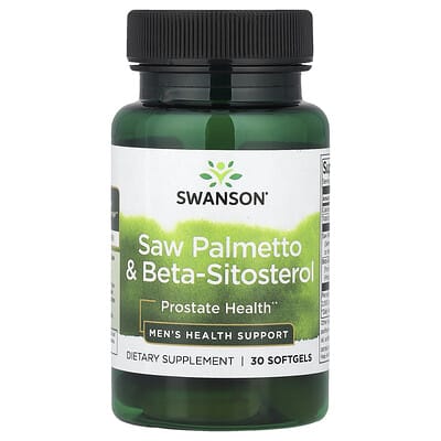 Swanson, Saw Palmetto & Beta-Sitosterol, 30 Softgels