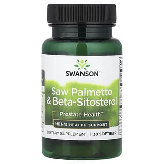 Swanson, Chou palmiste et bêta-sitostérol, 30 capsules à enveloppe molle