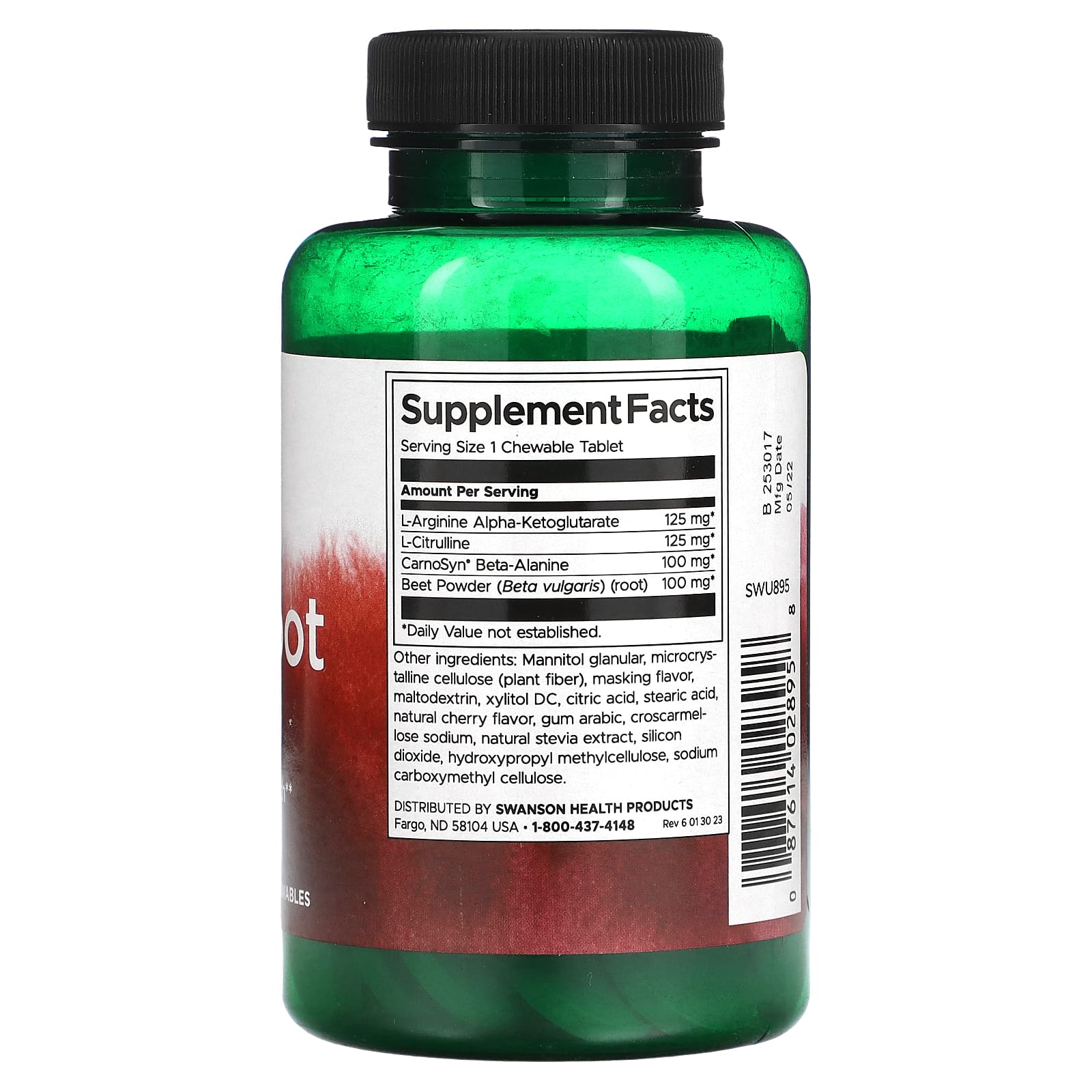 Swanson, Beet Root No+, 60 Chewables