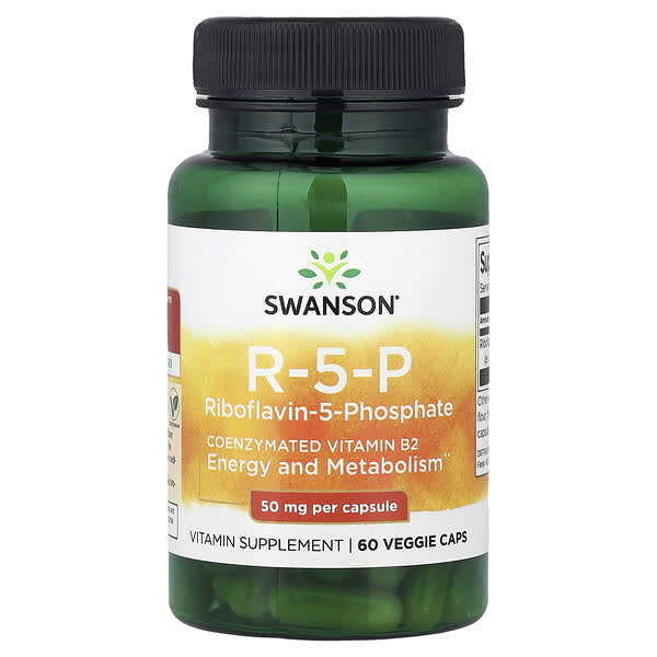 Swanson R-5-P, Riboflavin-5-Phosphate, 50 mg, 60 Veggie Caps