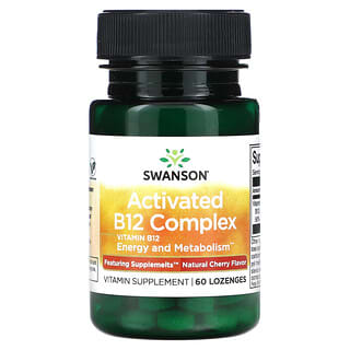 Swanson, Complejo B12 activado, Cereza natural, 60 pastillas