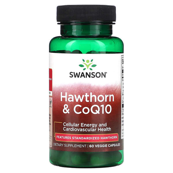 Swanson, 山楂和 CoQ10，60 粒素食膠囊