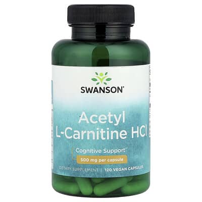 Swanson, Acetyl-L-Carnitine HCl, Vegan Capsules, 500 mg, 120 Capsules