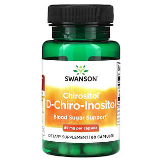 Swanson, Хирозитол D-хиро-инозитол, 85 мг, 60 капсул