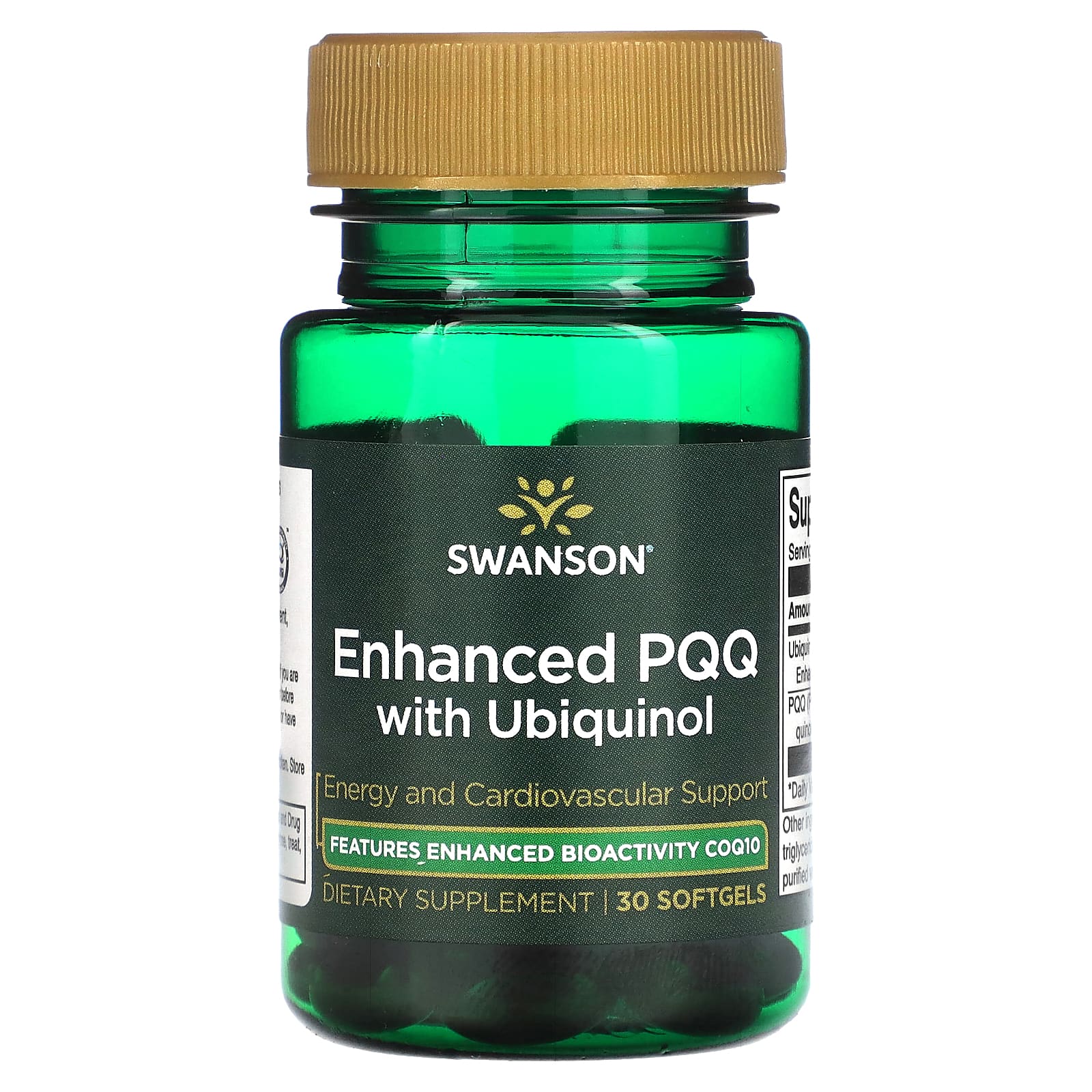 Swanson, Ubiquinol（ユビキノール）配合強化PQQ（ピロロキノリンキノン二ナトリウム塩）、ソフトジェル30粒