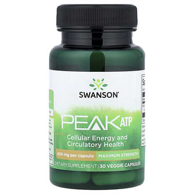Swanson, Peak ATP®, 400 mg, 30 Vegetarian Capsules
