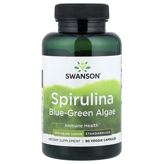 Swanson, Spirulina Blue-Green Algae, 90 Veggie Capsules