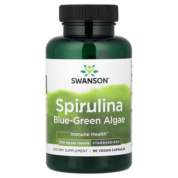 Swanson Vitamins, Spirulina, Standardized, 90 Vegan Capsules