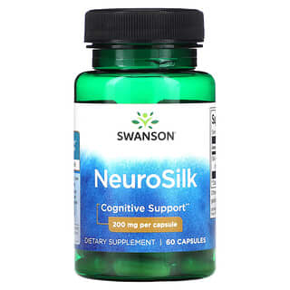 Swanson, NeuroSilk, 200 mg, 60 cápsulas