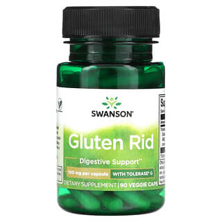 Swanson‏, Gluten Rid with Toleras G‏, מכיל 100 מ“ג, 90 כמוסות צמחיות