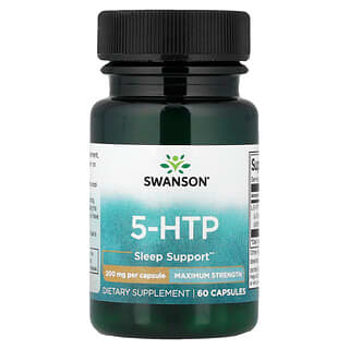 Swanson Vitamins, 5-HTP, максимальная сила, 200 мг, 60 капсул