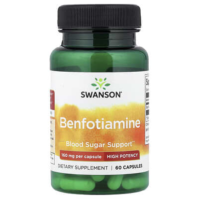 Swanson, Benfotiamine, Extra Strength, 160 mg, 60 Capsules