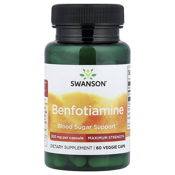 Benfotiamine, Maximum Strength, 300 mg, 60 Veggie Caps