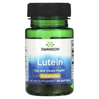 Swanson, Luteína, 10 mg, 60 cápsulas blandas
