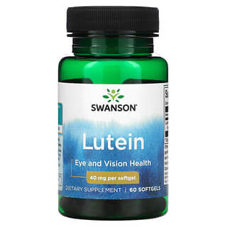 Swanson, Lutéine, 40 mg, 60 capsules à enveloppe molle