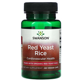 Swanson, Красный дрожжевой рис, 60 вегетарианских капсул