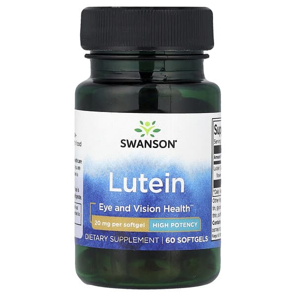 Swanson, 葉黃素，20 毫克，60 粒軟膠囊