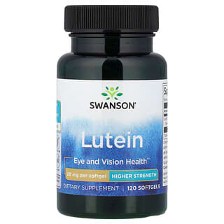 Swanson Vitamins, Lutein, nagy hatékonyságú, 20 mg, 120 lágyzselé