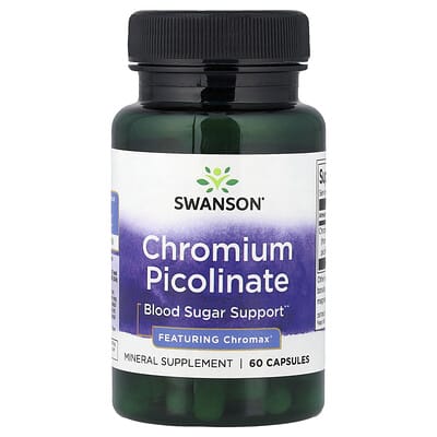 Swanson, Chromium Picolinate, 60 Capsules (200 mcg per Capsule)