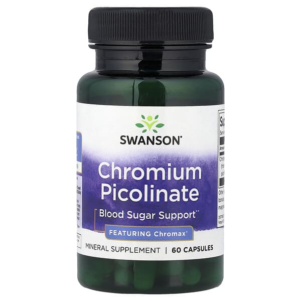 Swanson Chromium Picolinate, 60 Capsules (200 mcg per Capsule)