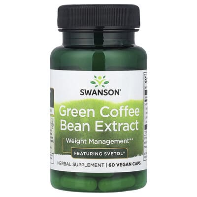Swanson, Green Coffee Bean Extract, 60 Vegan Caps (200 mg per Cap)
