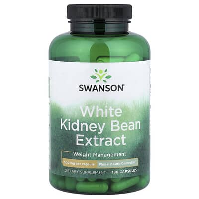 Swanson, White Kidney Bean Extract, 180 Capsules (500 mg per Capsule)
