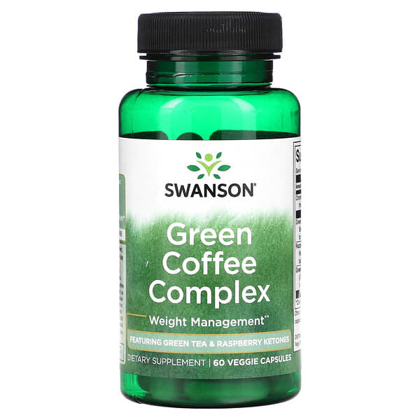 Swanson (سوانسون)‏, مركب القهوة الخضراء ، 60 كبسولة نباتية