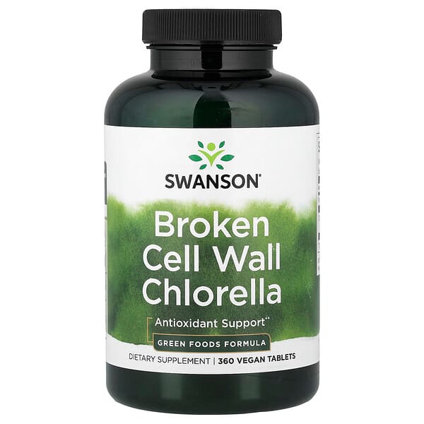 Swanson Vitamins, Broken Cell Wall Chlorella, 360 Vegan Tablets