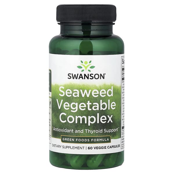 Swanson, Seaweed Vegetable Complex, 60 Veggie Capsules