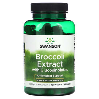 Swanson, Extrait de brocoli aux glucosinolates, 120 capsules végétariennes