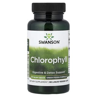 سوانسون‏, الكلوروفيل ، 50 ملجم ، 90 كبسولة نباتية سائلة