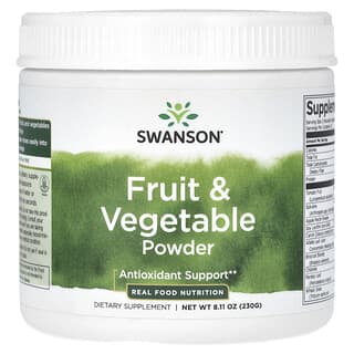 Swanson, Frutas y vegetales en polvo, 230 g (8,11 oz)