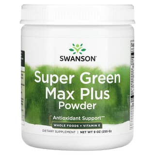 سوانسون‏, مسحوق Super Green Max Plus ، 9 أونصة (255 جم)