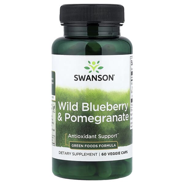 Swanson Wild Blueberry & Pomegranate, 60 Veggie Caps