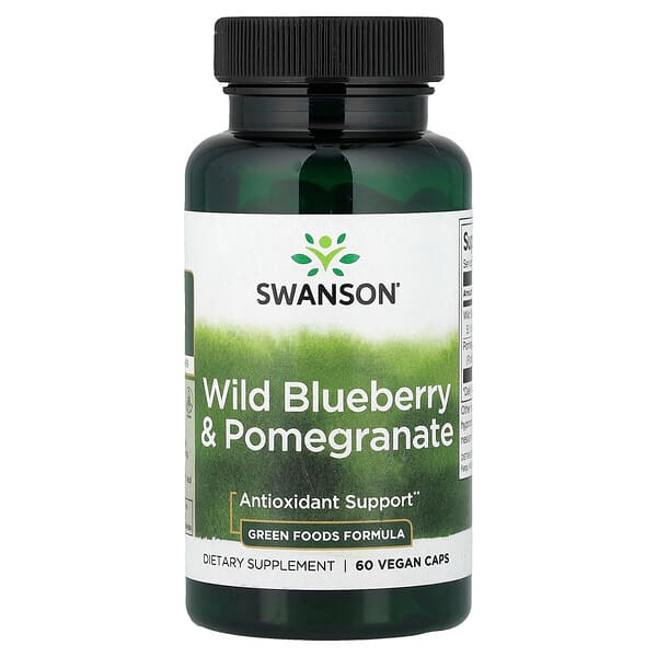 Swanson Vitamins, Wild Blueberry & Pomegranate, 60 Vegan Caps — product photo 1