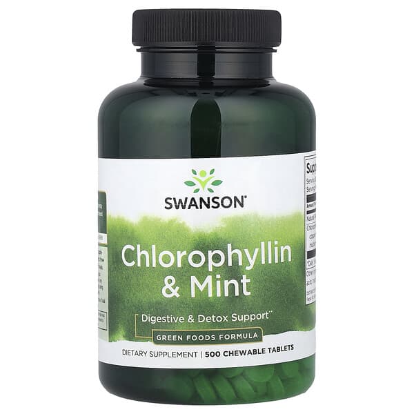 Chlorophyllin & Mint, 500 Chewable Tablets
