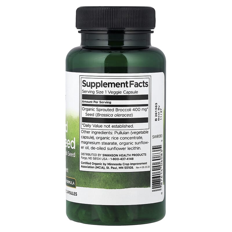 Gekeimte Brokkolisamen, 400 mg, 60 pflanzliche Kapseln