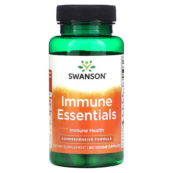 Swanson‏, Immune Essentials‏, 60 כמוסות ירקות