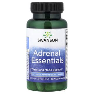 Swanson‏, Adrenal Essentials, תוסף לבלוטת האדרנל,‏ 60 ככמוסות צמחיות