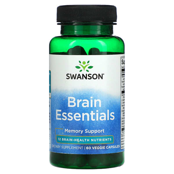 Swanson, Brain Essentials, 60 capsules végétariennes