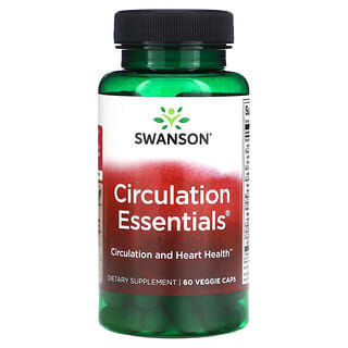 Swanson, Circulation Essentials, засіб для підтримки кровообігу, 60 вегетаріанських капсул