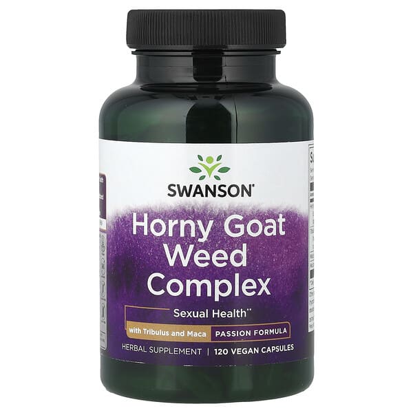 Horny Goat Weed Complex with Tribulus and Maca, 120 Vegan Capsules