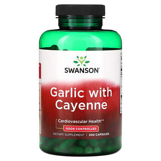 Swanson, Garlic with Cayenne , 200 Capsules