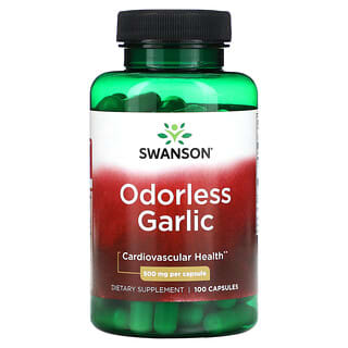 Swanson, Odorless Garlic, 500 mg, 100 Capsules