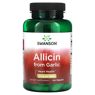 Swanson, Аллицин из чеснока, 12 мг, 100 таблеток