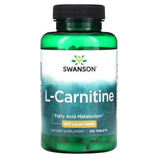 Swanson, L-карнитин, 500 мг, 100 таблеток
